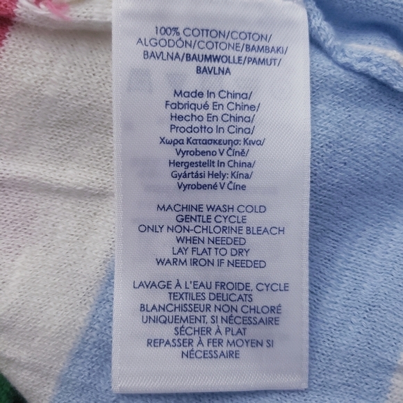 NWT Chaps Denim Striped Open Cardigan Women's Small S Spring 100% Cotton New - Picture 6 of 6